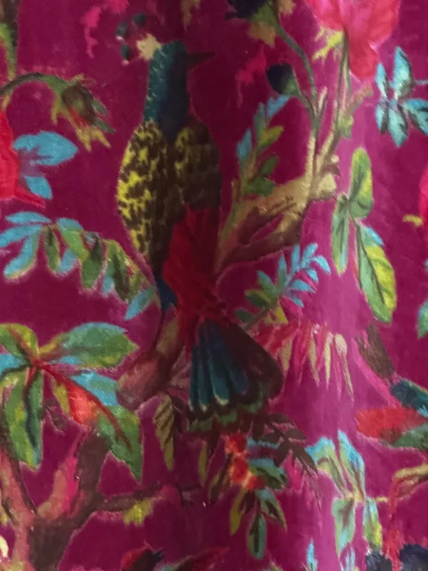 Vintage_Cotton_Velvet_Curtain:_Onion_Pink_Bird_Print_Boho_Drapes