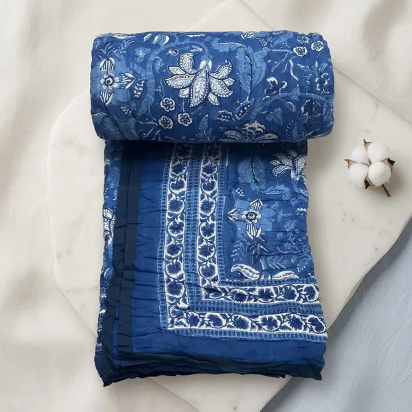 Hand_Block_Print_Cotton_Quilt:_Reversible_Indian_Artisan_Quilt