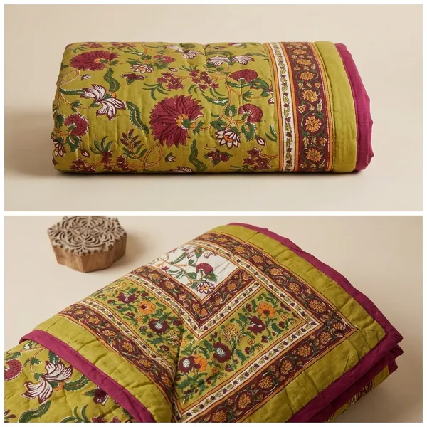 Hand_Block_Print_Cotton_Quilt:_Reversible_Indian_Artisan_Quilt