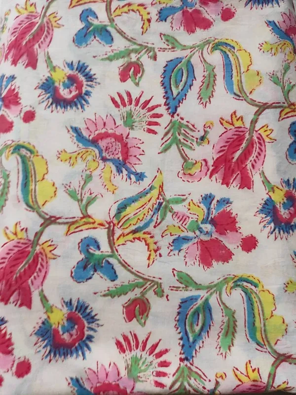 Hand_Block_Printed_Cotton_Fabric:_Mughal_Floral_Print,_44_Inches_Wide