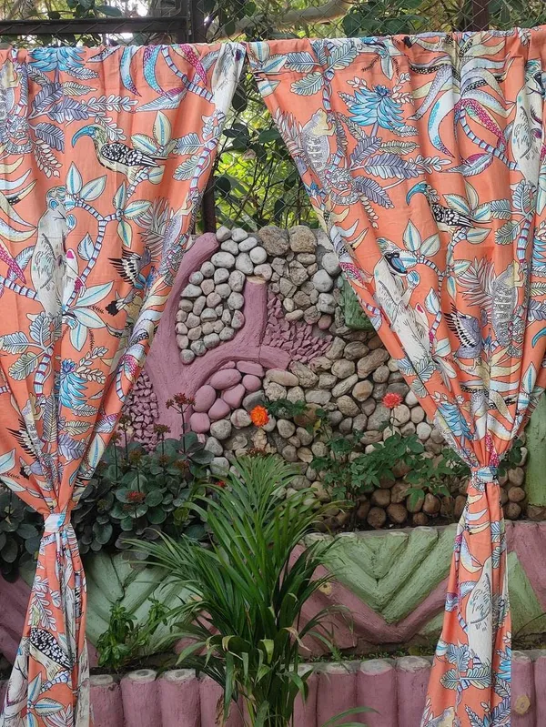 Tropical_Monkey_Print_Cotton_Curtain_Set:_Boho_Semi_Sheer_Drapes