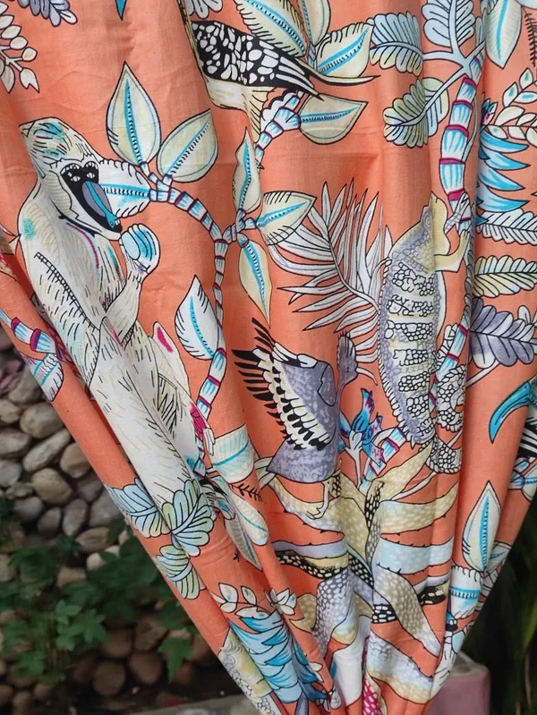 Tropical_Monkey_Print_Cotton_Curtain_Set:_Boho_Semi_Sheer_Drapes