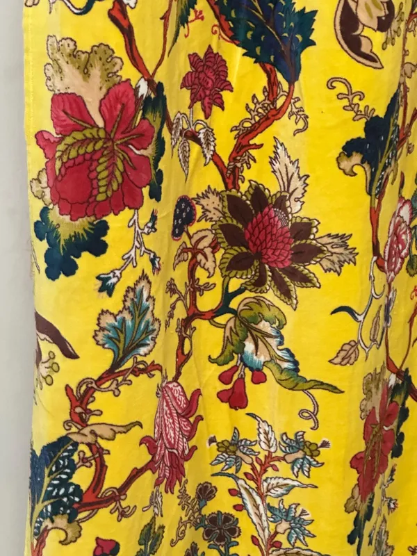 Floral_Cotton_Velvet_Curtain:_Sunshine_Yellow_Boho_Drapes