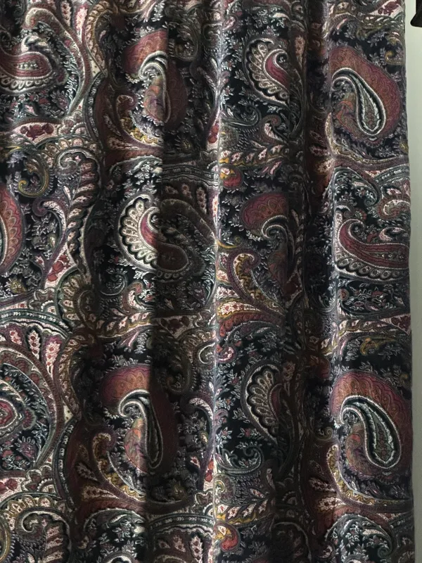 Vintage_Style_Black_Cotton_Velvet_Curtain:_Traditional_Paisley_Print_Drapes