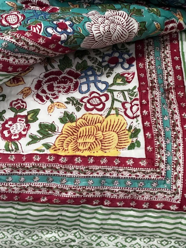 Hand_Block_Print_Cotton_Quilt:_Reversible_Indian_Artisan_Quilt