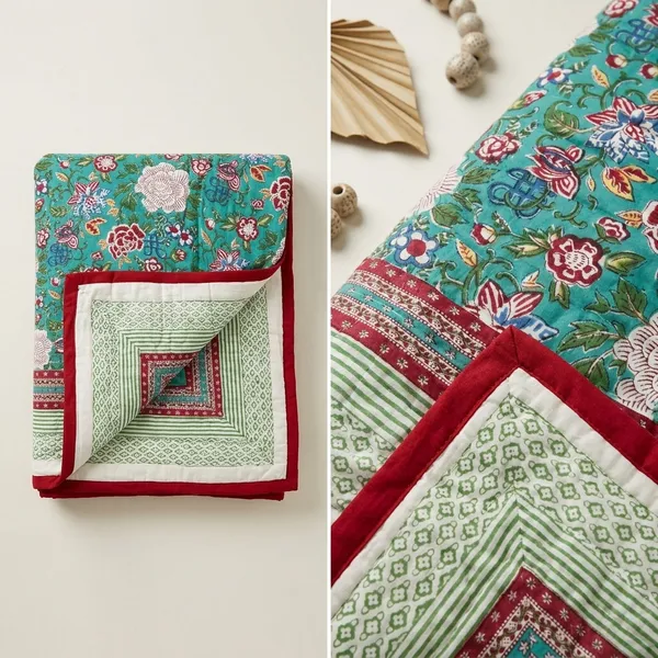 Hand_Block_Print_Cotton_Quilt:_Reversible_Indian_Artisan_Quilt