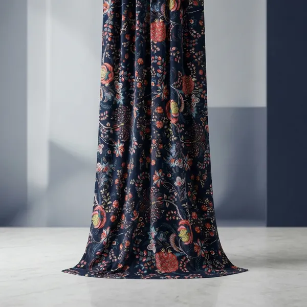 Floral_Cotton_Velvet_Curtain:_Ultra_Blue_Boho_Drapes