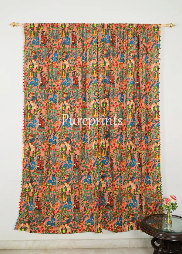 Frida_Kahlo_Cotton_Curtain_(Set_Of_Two)_-_Boho_Pom_Pom_Lace