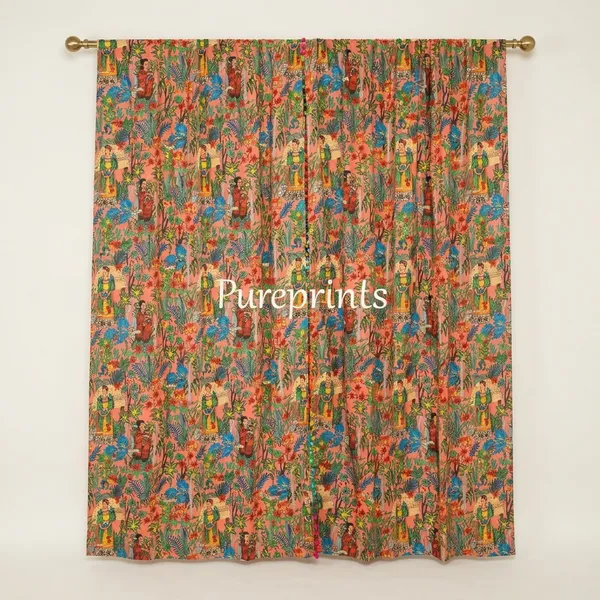 Frida_Kahlo_Cotton_Curtain_(Set_Of_Two)_-_Boho_Pom_Pom_Lace