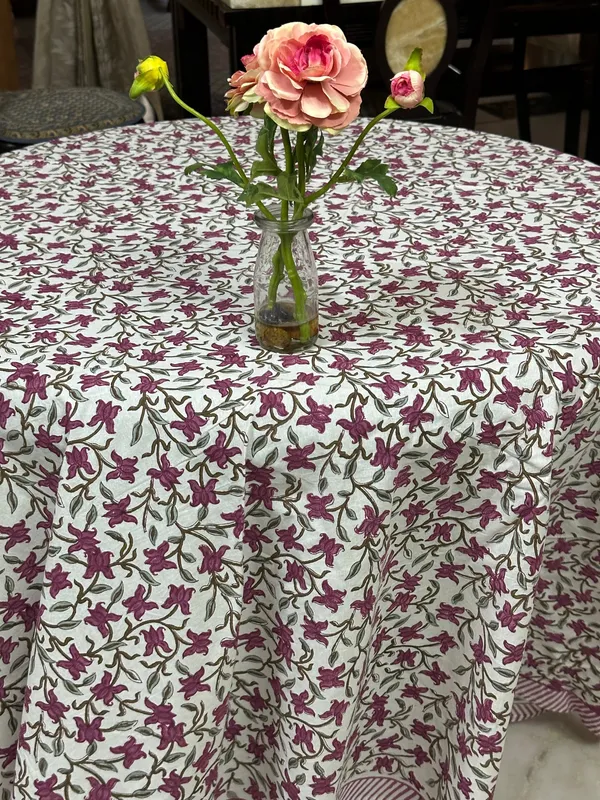Hand_Block_Print_Round_Tablecloth:_Floral_8-Seater_Table_Wear