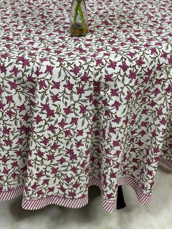 Hand_Block_Print_Round_Tablecloth:_Floral_8-Seater_Table_Wear