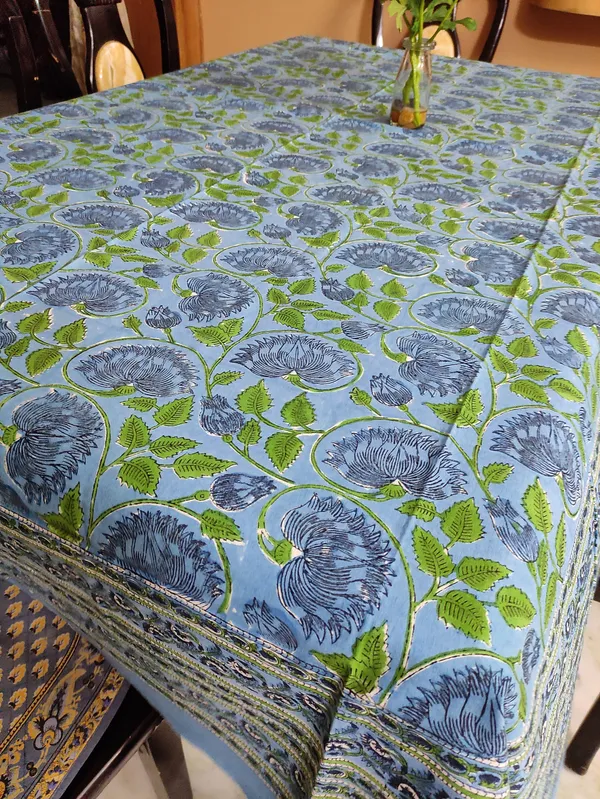 Indian_Floral_Print_Tablecloth:_Hand_Block_Cotton_Table_Cover_(60X90)