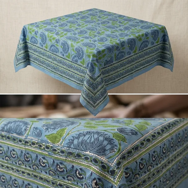 Indian_Floral_Print_Tablecloth:_Hand_Block_Cotton_Table_Cover_(60X90)