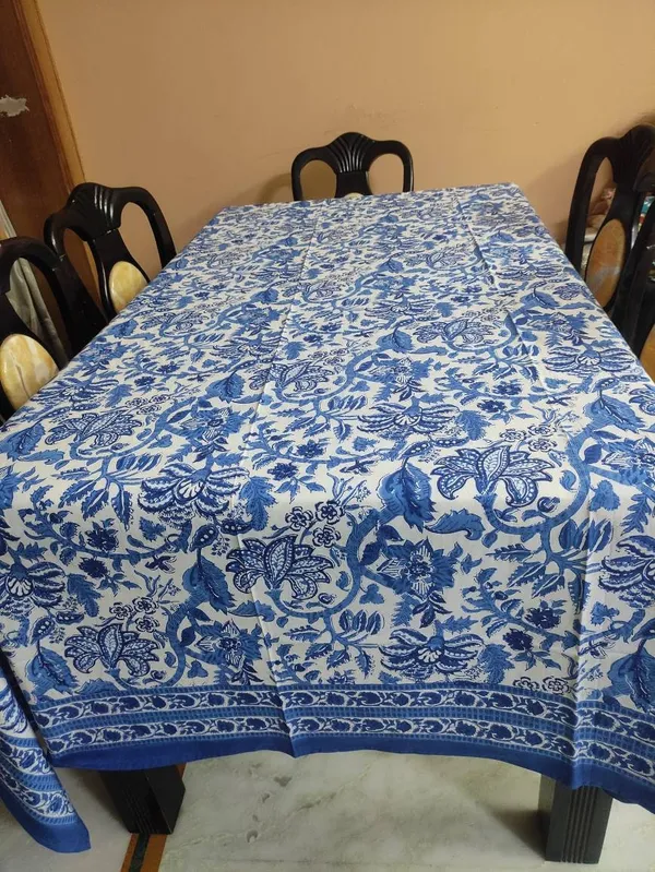 Hand_Block_Print_Tablecloth:_Floral_Indian_Decor,_Rectangle_Dining_Cloth
