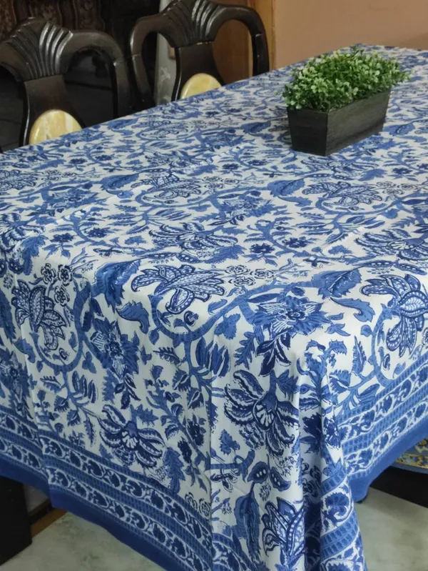 Hand_Block_Print_Tablecloth:_Floral_Indian_Decor,_Rectangle_Dining_Cloth