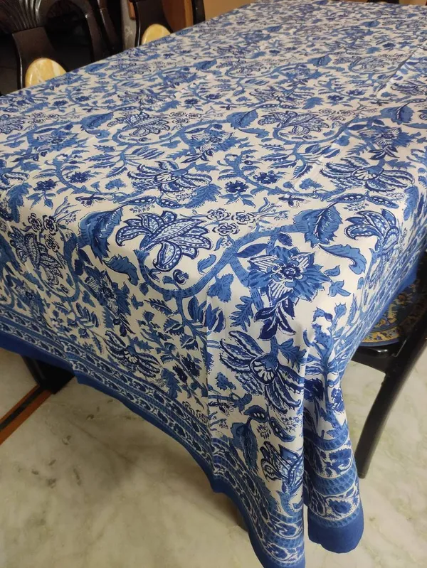 Hand_Block_Print_Tablecloth:_Floral_Indian_Decor,_Rectangle_Dining_Cloth