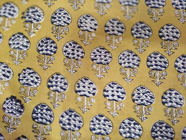 Mustard_Yellow_Hand_Block_Print_Cotton_Fabric