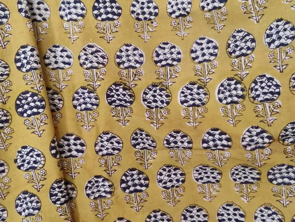 Mustard_Yellow_Hand_Block_Print_Cotton_Fabric