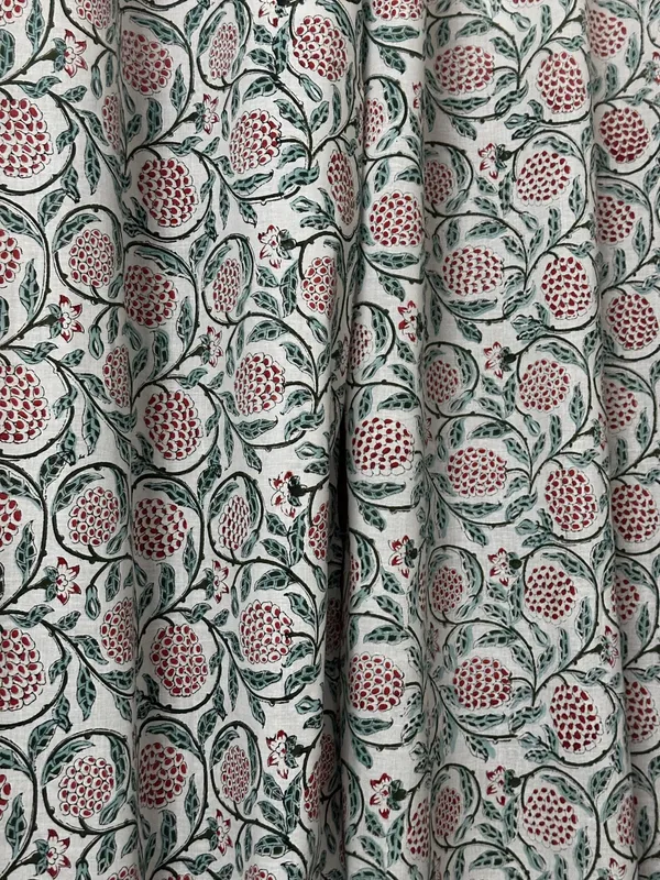 Hand_Block_Printed_Floral_Cotton_Curtains,_Bohemian_Farmhouse_Drapes,_Set_Of_2