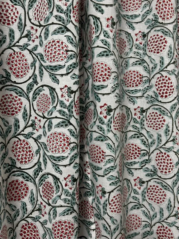 Hand_Block_Printed_Floral_Cotton_Curtains,_Bohemian_Farmhouse_Drapes,_Set_Of_2