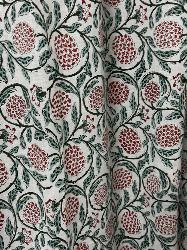 Hand_Block_Printed_Floral_Cotton_Curtains,_Bohemian_Farmhouse_Drapes,_Set_Of_2
