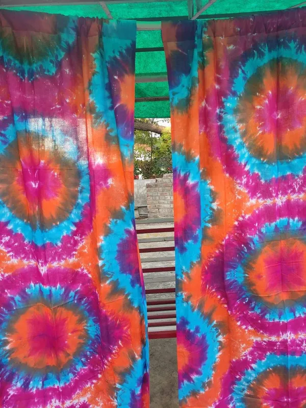 Handmade_Shibori_Tie_Dye_Cotton_Curtains:_Boho_Home_Decor,_Set_Of_2
