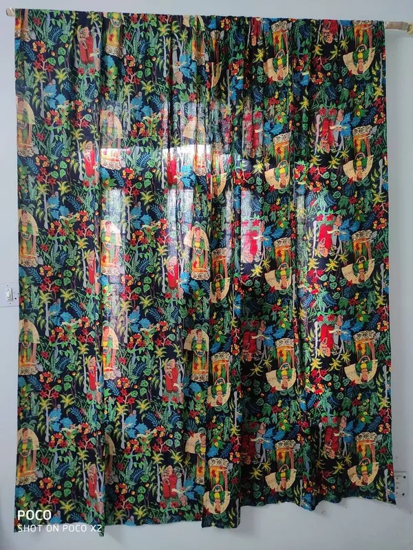 Frida_Kahlo_Inspired_Curtains:_Hand_Block_Print,_Boho_Decor_(Set_Of_Two)