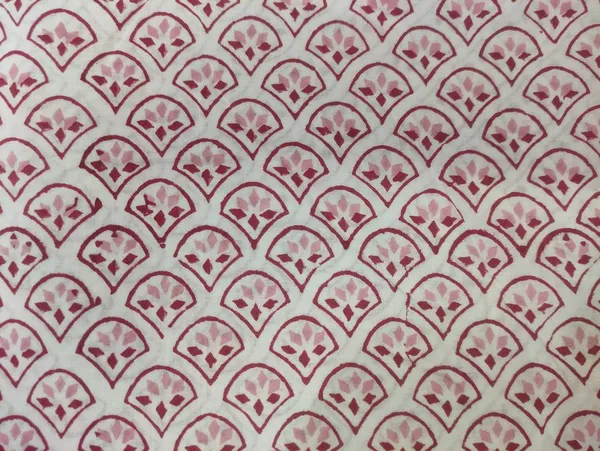 Hand_Block_Printed_Cotton_Fabric:_Mughal_Floral_Print,_44"_Wide