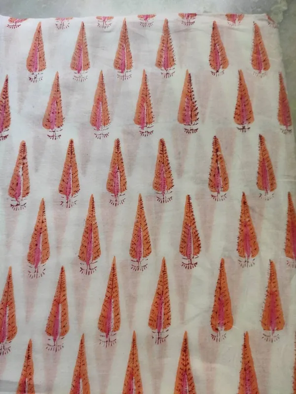 Hand_Block_Printed_Cotton_Fabric:_Mughal_Design,_Natural_Dye