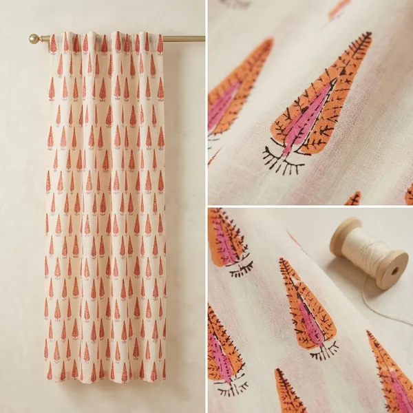 Hand_Block_Printed_Cotton_Fabric:_Mughal_Design,_Natural_Dye