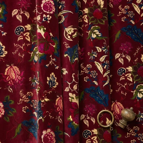 Vintage_Style_Cotton_Velvet_Curtain:_Wine_Red_Boho_Drapes_-_Custom_Size