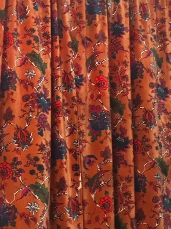 Rust_Orange_Cotton_Velvet_Curtain_Panel:_Boho_Drapes,Floral_Cotton_Velvet_Curtain.
