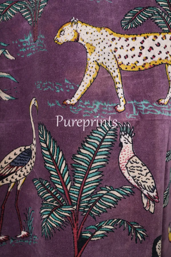 Vintage_Cotton_Velvet_Curtain_Set:_Lilac_Animal_Print_Drapes