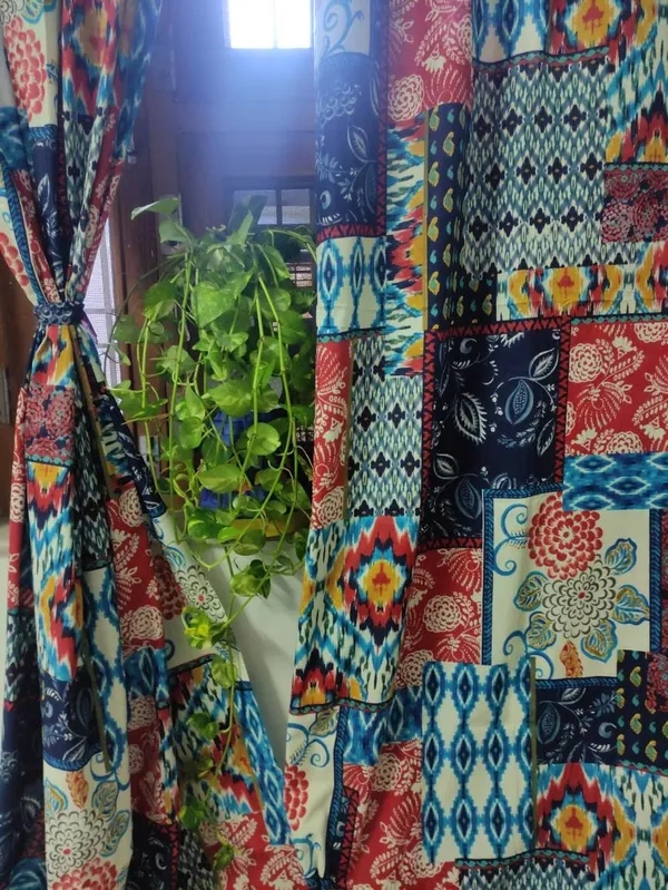 Boho_Cotton_Curtain_Set:_Patchwork_Print,_Semi_Sheer_Drapes