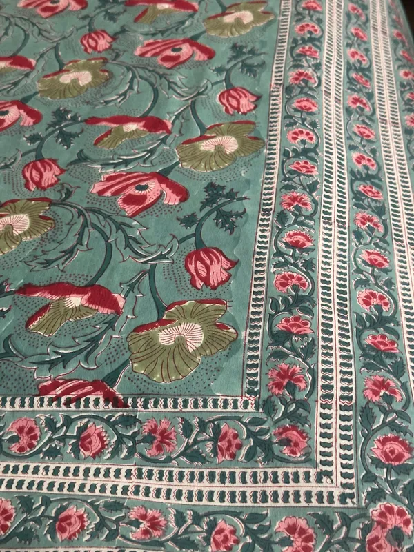 Hand_Block_Print_Tablecloth:_Floral_Indian_Design,_Rectangular_Dining_Cloth