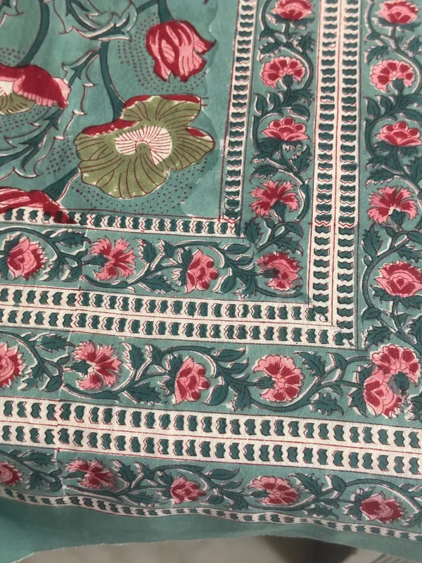 Hand_Block_Print_Tablecloth:_Floral_Indian_Design,_Rectangular_Dining_Cloth