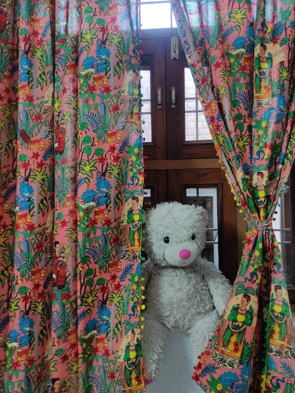 Frida_Kahlo_Cotton_Curtain_Set:_Boho_Pom_Pom_Lace,_Colorful_Decor