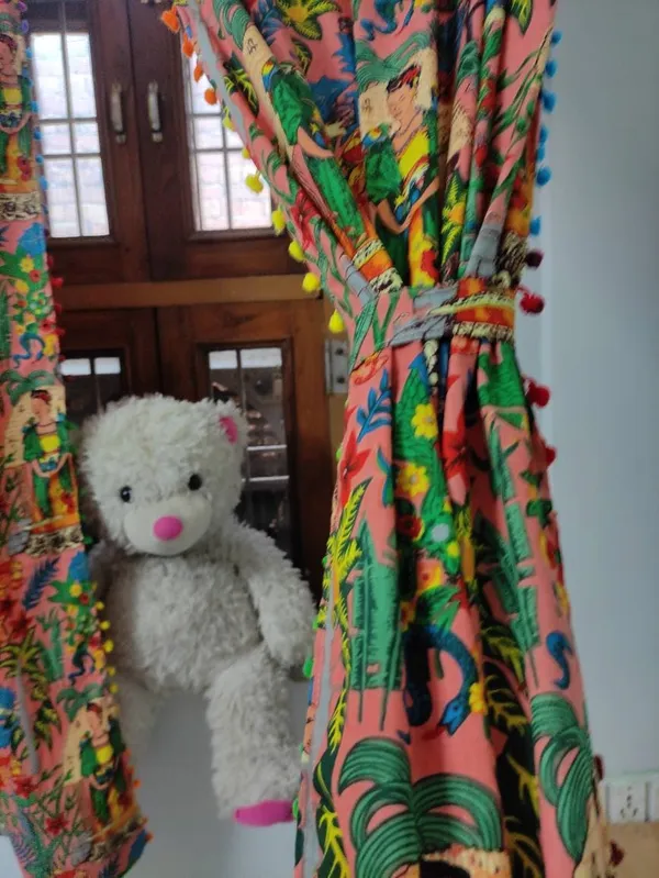 Frida_Kahlo_Cotton_Curtain_Set:_Boho_Pom_Pom_Lace,_Colorful_Decor