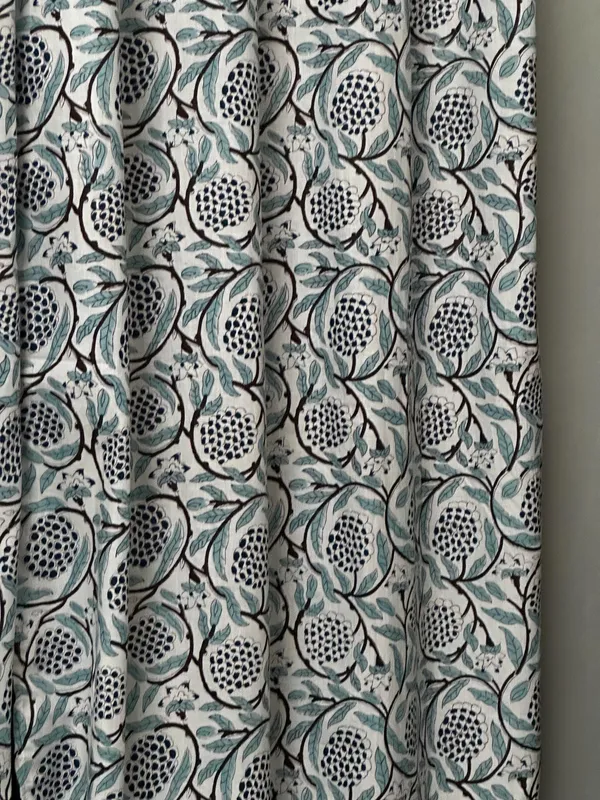 Hand_Block_Printed_Curtains_Floral_Cotton,_Bohemian_Farmhouse_Style,_Set_Of_2_,Curtain_Panels:_Boho_Drapes.