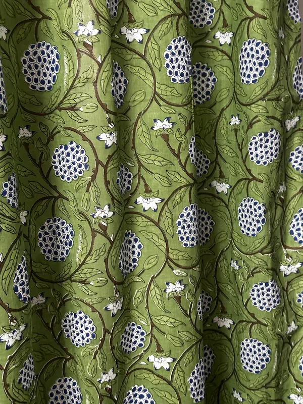 Hand_Block_Printed_Curtains_Floral_Cotton,_Bohemian_Farmhouse_Style,_Set_Of_2_,Curtain_Panels:_Boho_Drapes.