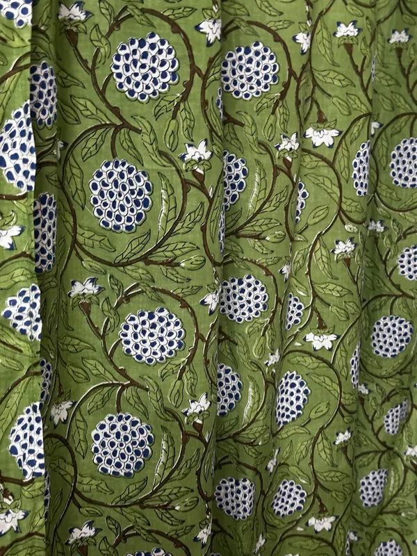 Hand_Block_Printed_Curtains_Floral_Cotton,_Bohemian_Farmhouse_Style,_Set_Of_2_,Curtain_Panels:_Boho_Drapes.