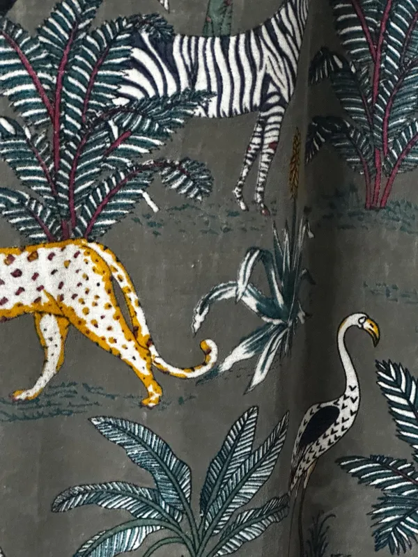 Vintage_Cotton_Velvet_Curtain:_Steel_Grey_Jungle_Print,_Boho_Style