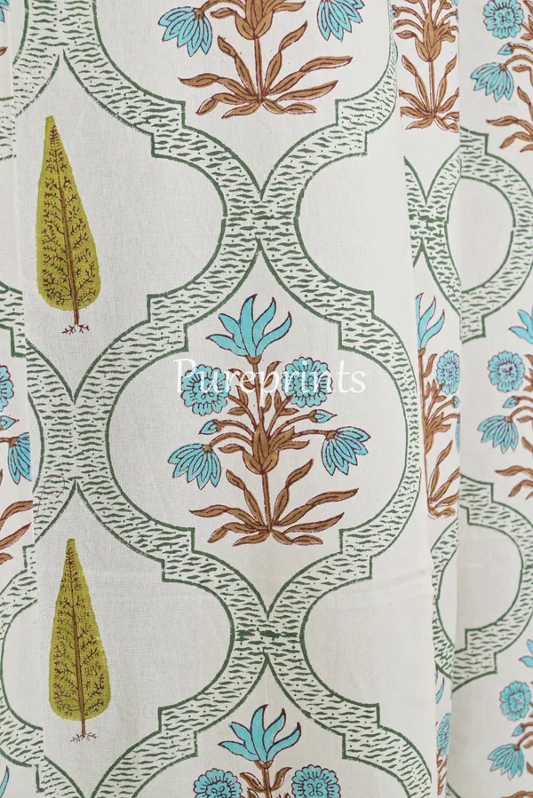 Indian_Hand_Block_Print_Curtain,_Bohomien_Decor,_House_Warming_Gift.
