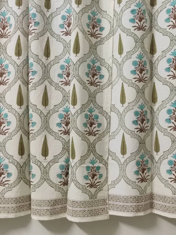 Indian_Hand_Block_Print_Curtain,_Bohomien_Decor,_House_Warming_Gift.