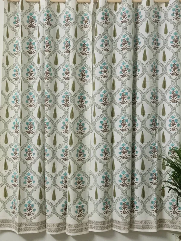 Indian_Hand_Block_Print_Curtain,_Bohomien_Decor,_House_Warming_Gift.