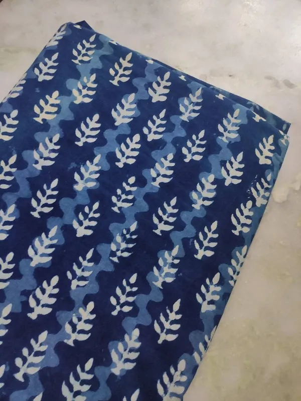 Indigo_Blue_Floral_Print_Cotton_Fabric:_Hand_Block_Print