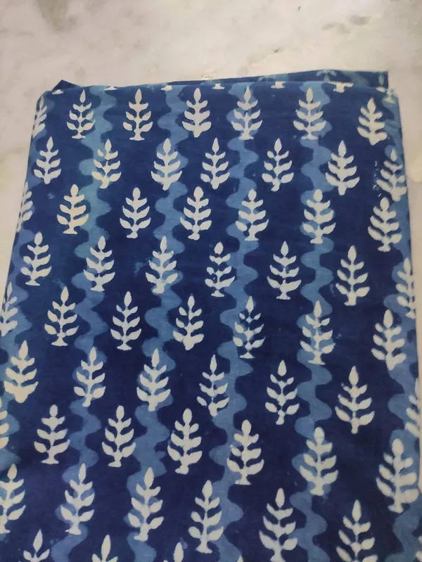 Indigo_Blue_Floral_Print_Cotton_Fabric:_Hand_Block_Print