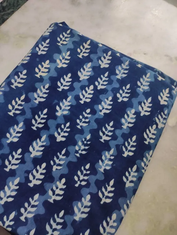 Indigo_Blue_Floral_Print_Cotton_Fabric:_Hand_Block_Print