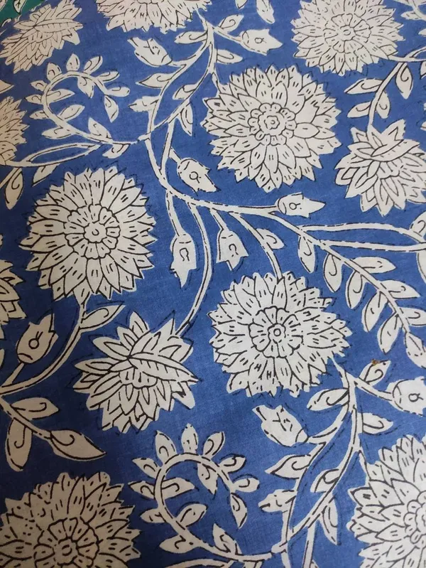 Blue_Floral_Print_Cotton_Curtains:_Boho_Drapes,_Set_Of_2