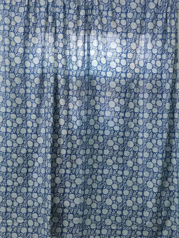 Blue_Floral_Print_Cotton_Curtains:_Boho_Drapes,_Set_Of_2
